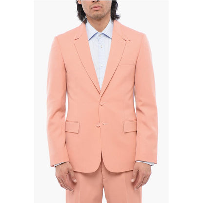 Wool Blazer with Button-down Collar