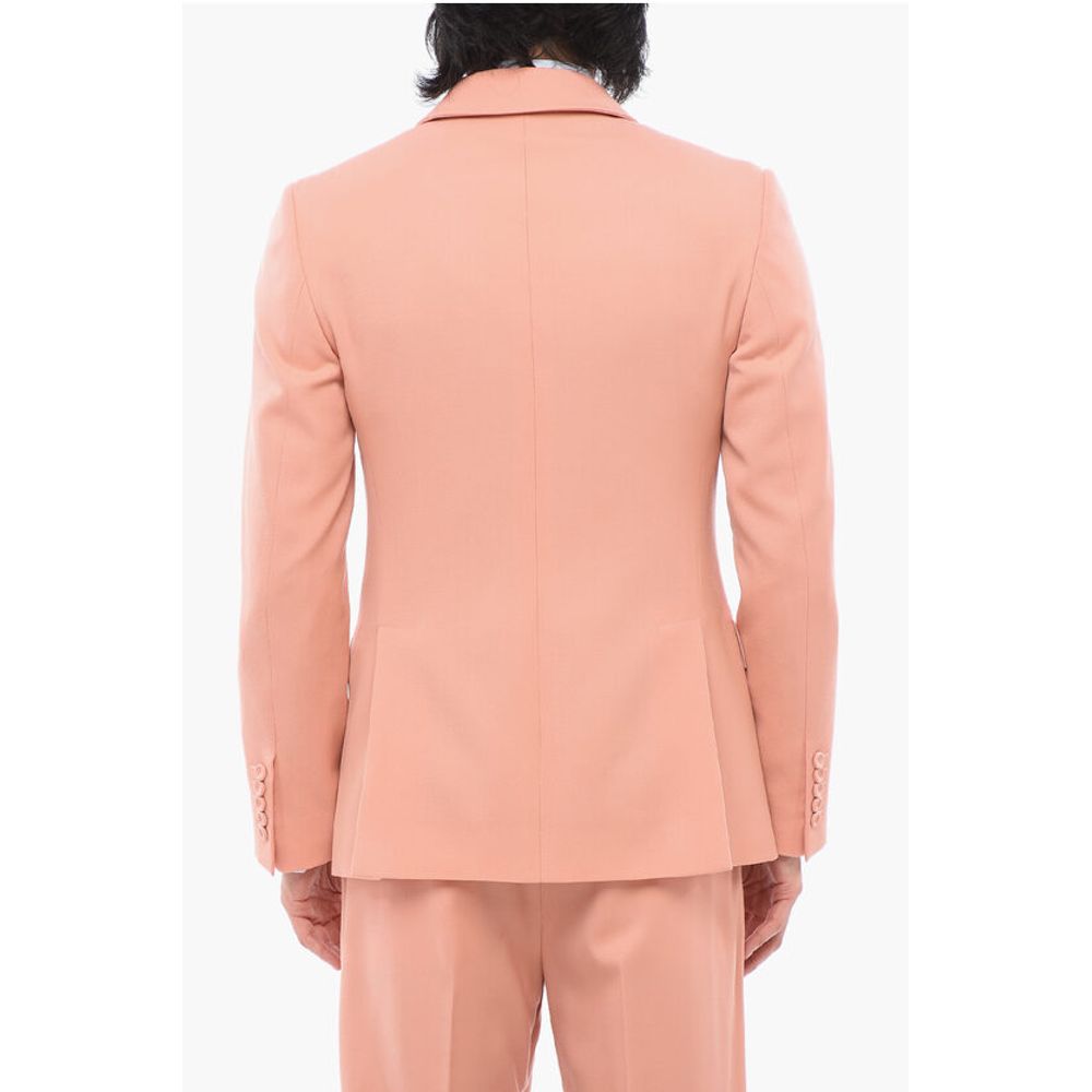 Wool Blazer with Button-down Collar