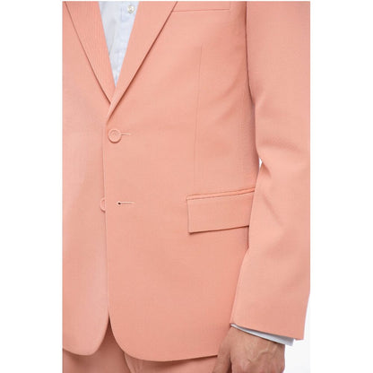 Wool Blazer with Button-down Collar