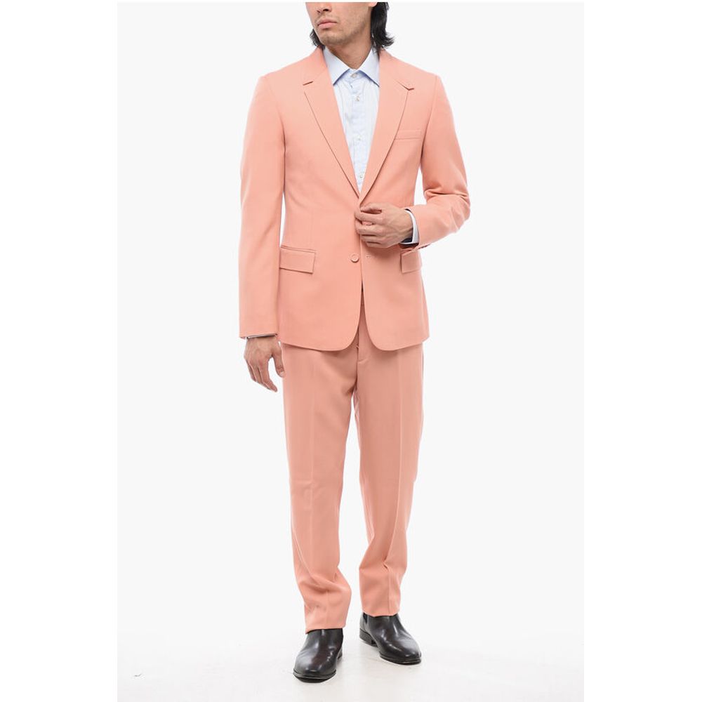 Wool Blazer with Button-down Collar