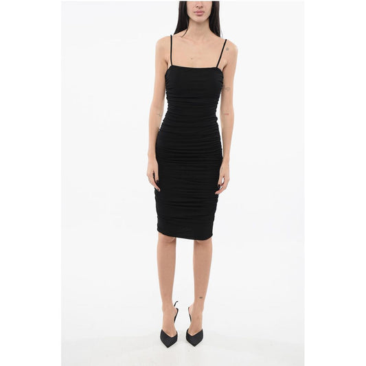 Interlock Crêpe Fabric Gathered Bodycon FORZA Dress