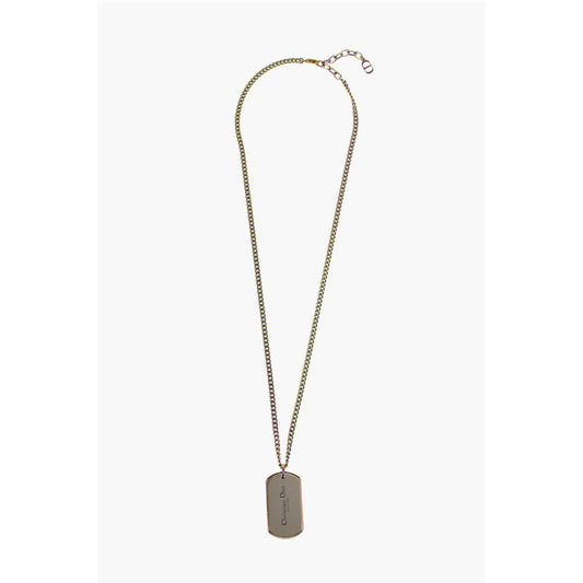 Opalescent Effect Necklace with Engraved Pendent