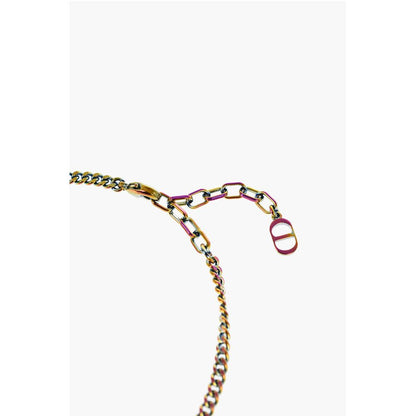Opalescent Effect Necklace with Engraved Pendent