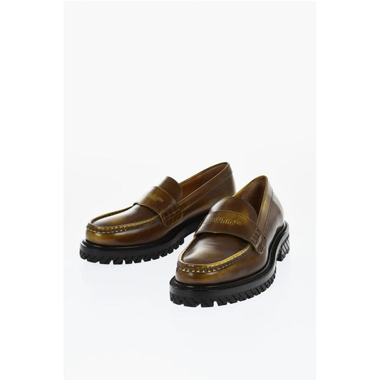 Leather COMBAT Loafers Vintage Effect