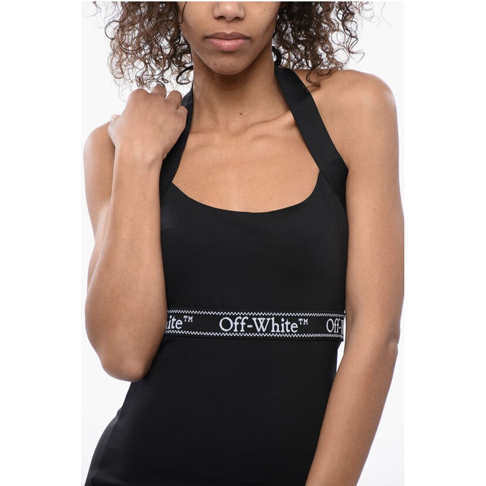 Halter Neck Mini Dress with Open-Back Detail