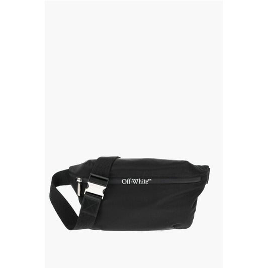 Solid Color Bum Bag with Contrasting Logo
