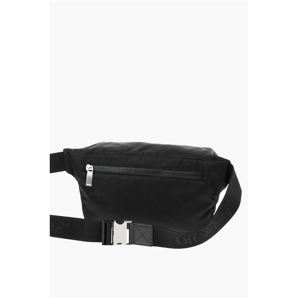 Solid Color Bum Bag with Contrasting Logo