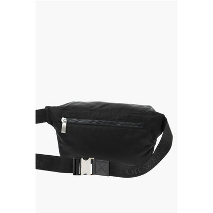 Solid Color Bum Bag with Contrasting Logo