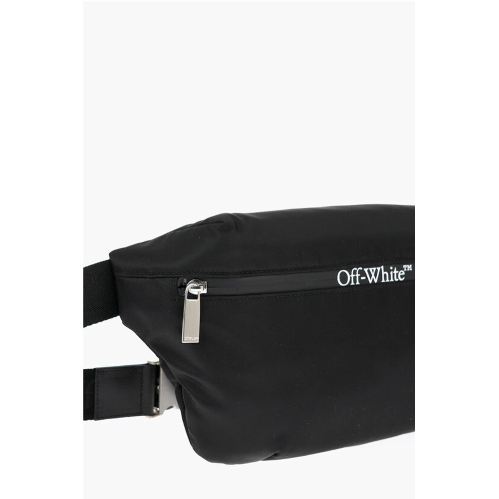 Solid Color Bum Bag with Contrasting Logo