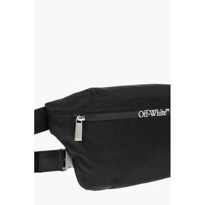 Solid Color Bum Bag with Contrasting Logo