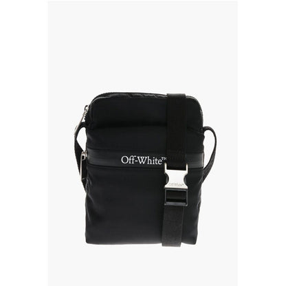 Nylon Crossbody Bag with Contrasting Logo