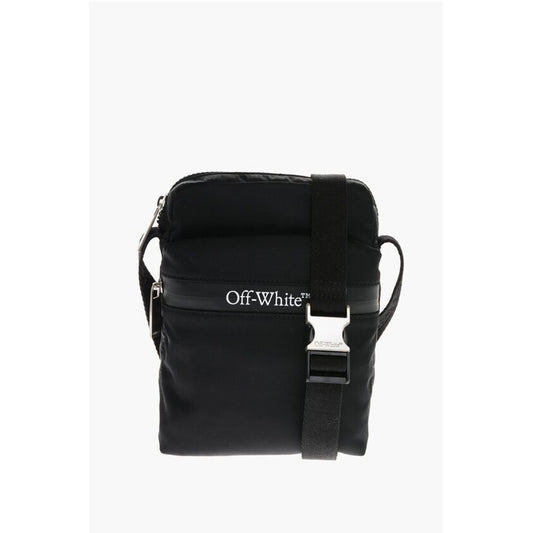 Nylon Crossbody Bag with Contrasting Logo