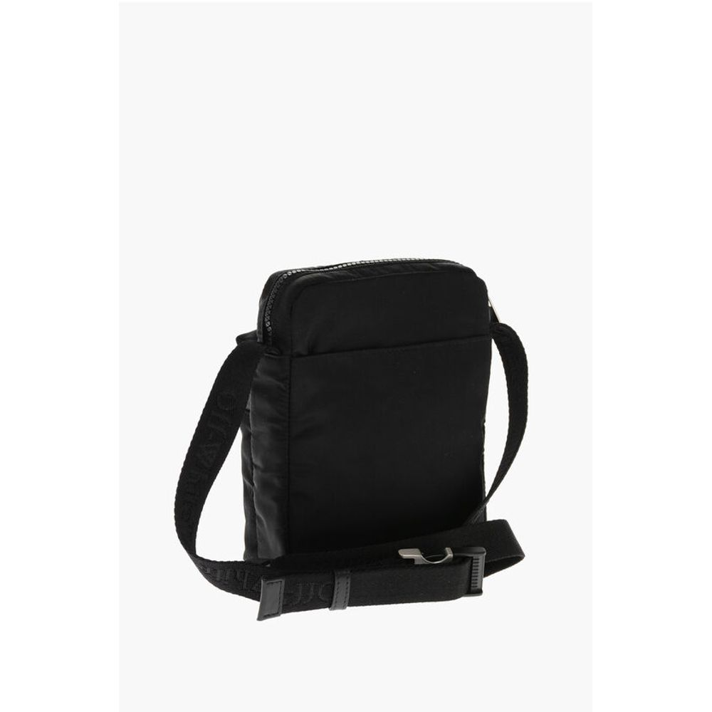 Nylon Crossbody Bag with Contrasting Logo