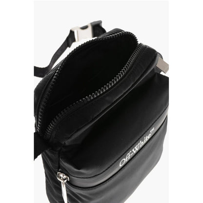 Nylon Crossbody Bag with Contrasting Logo