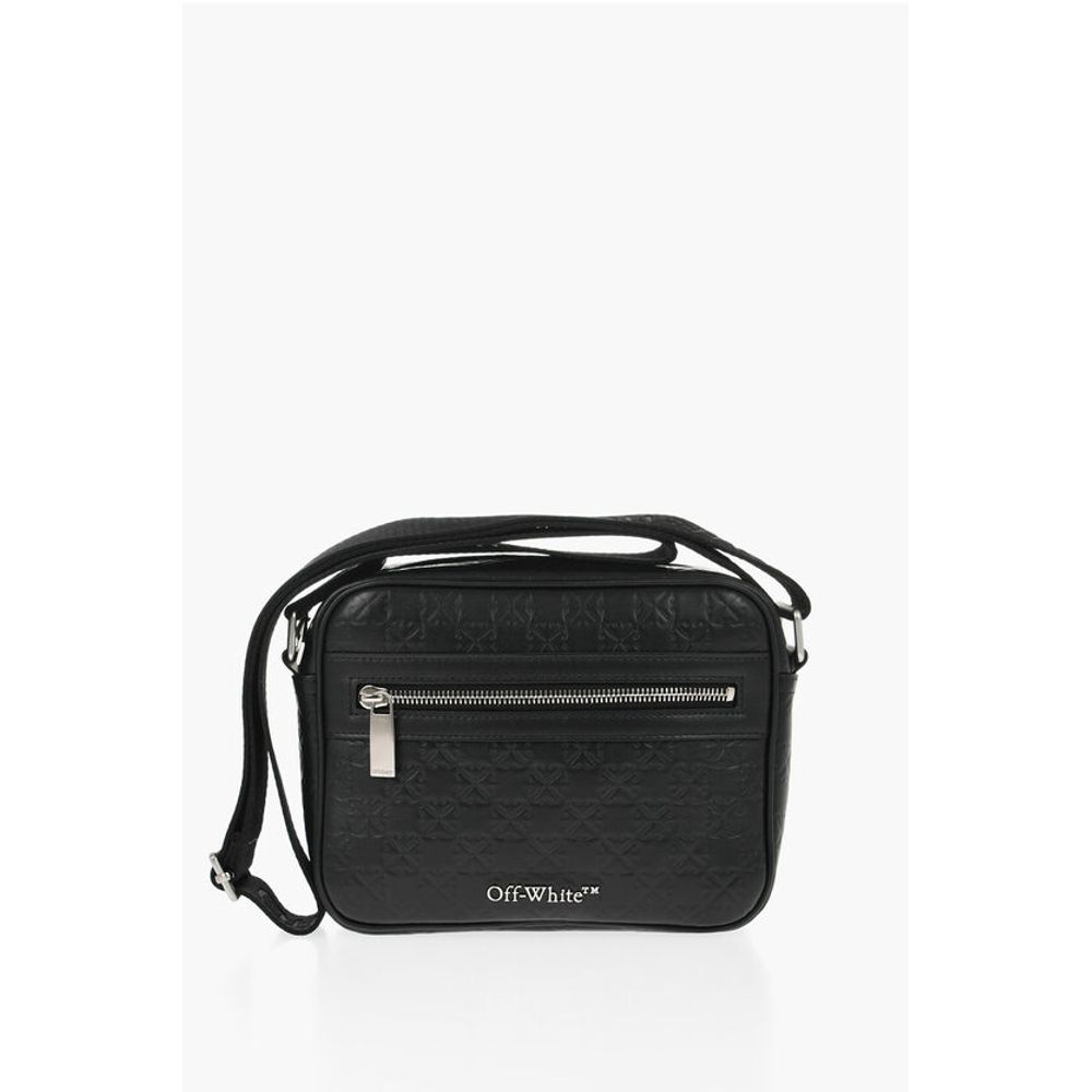 Leather Camera Bag with All-Over Monogram