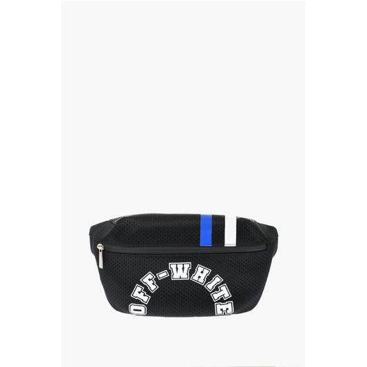 Perforated Nylon Bum Bag with Contrasting Details