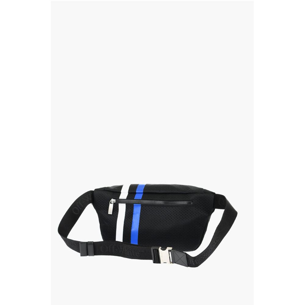 Perforated Nylon Bum Bag with Contrasting Details