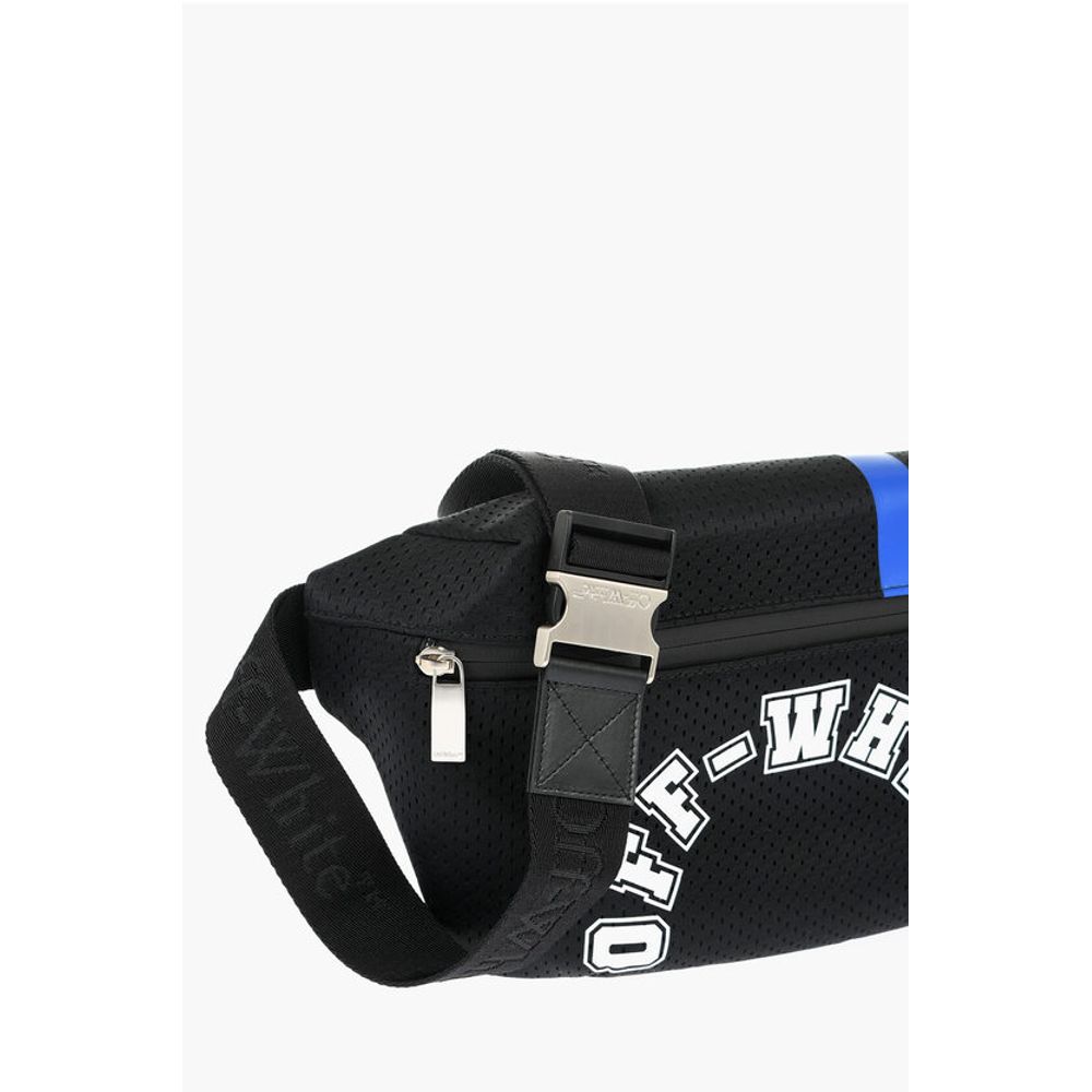 Perforated Nylon Bum Bag with Contrasting Details