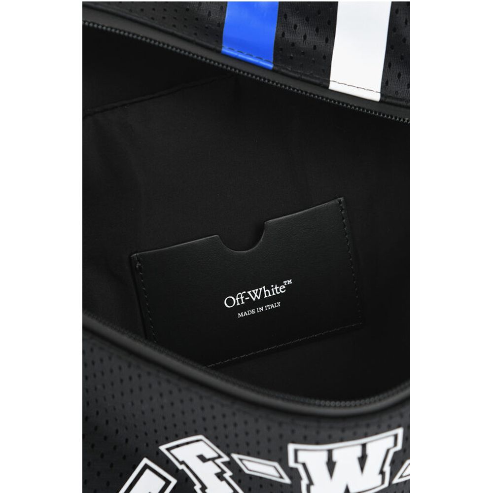 Perforated Nylon Bum Bag with Contrasting Details