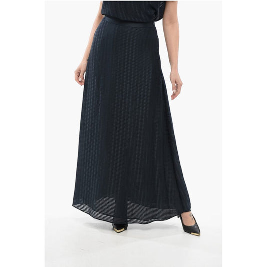 EMPORIO Maxi Skirt with Satin Motif