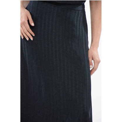 EMPORIO Maxi Skirt with Satin Motif