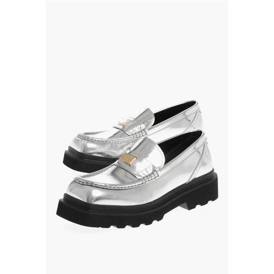 Lamè Leather SPECCHIO Loafers with Carrion Sole