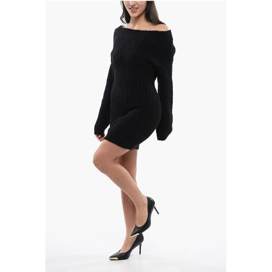 Alpaca Blend Off-Shoulder Dress