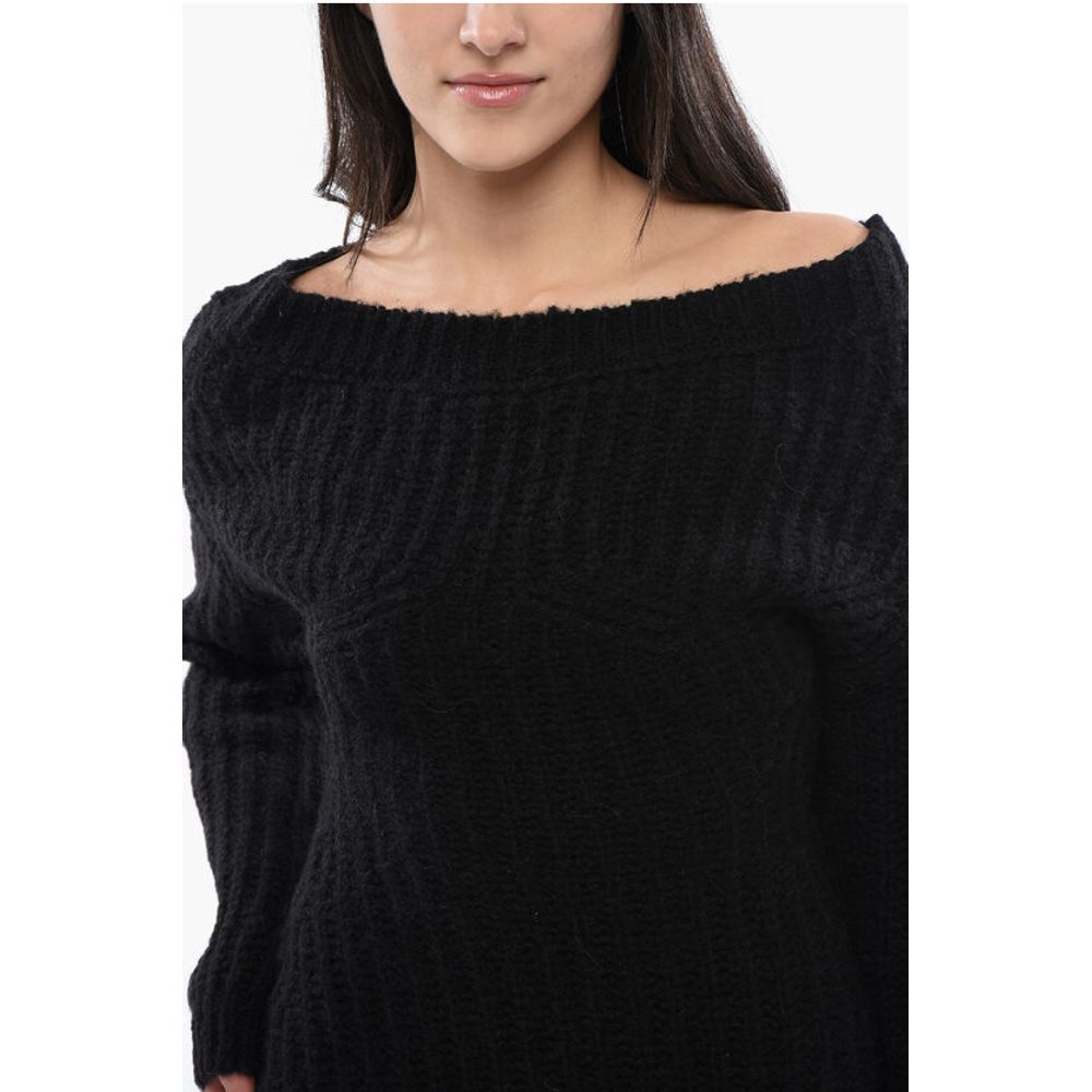 Alpaca Blend Off-Shoulder Dress