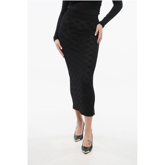 Stretchy Pencil Skirt with Monogram