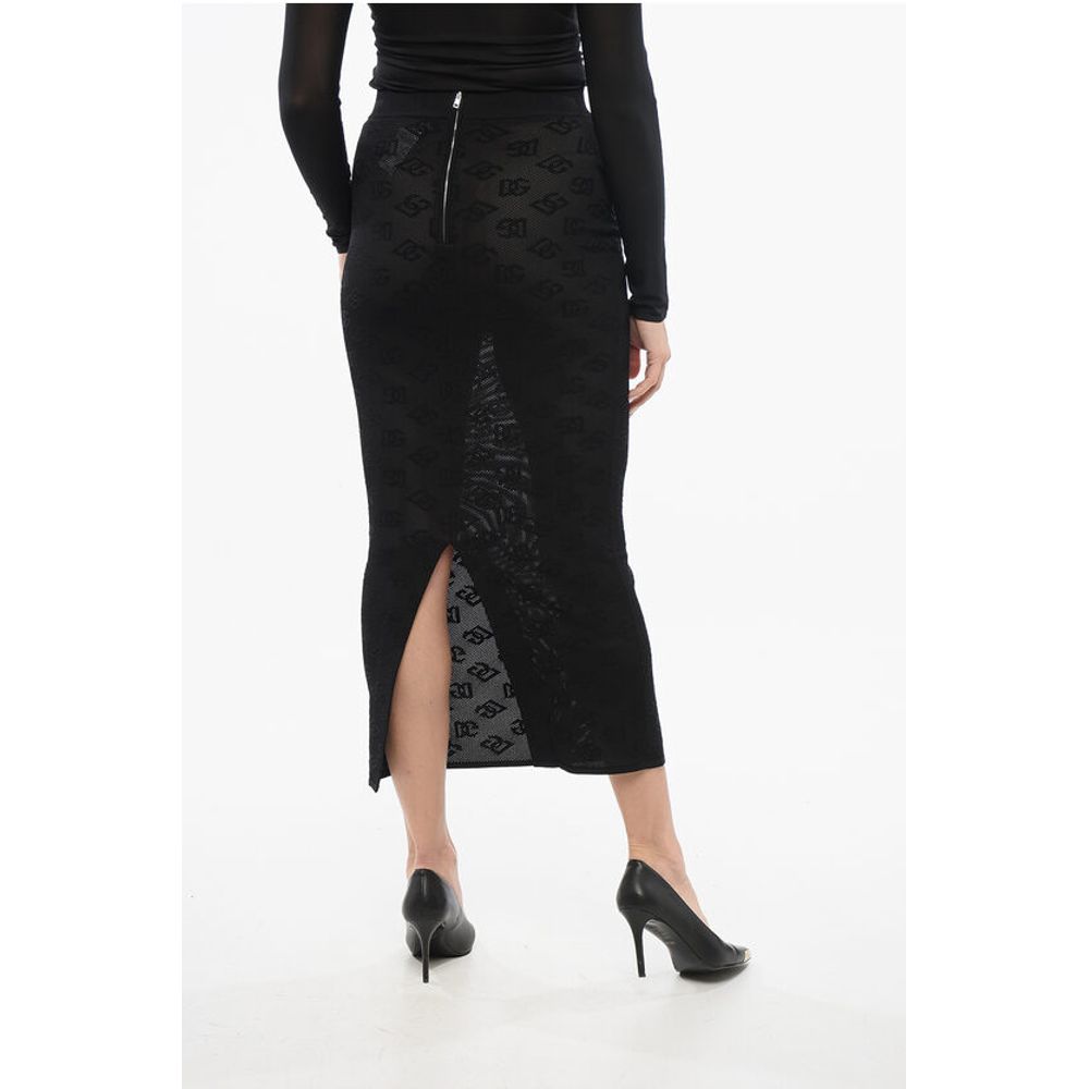 Stretchy Pencil Skirt with Monogram