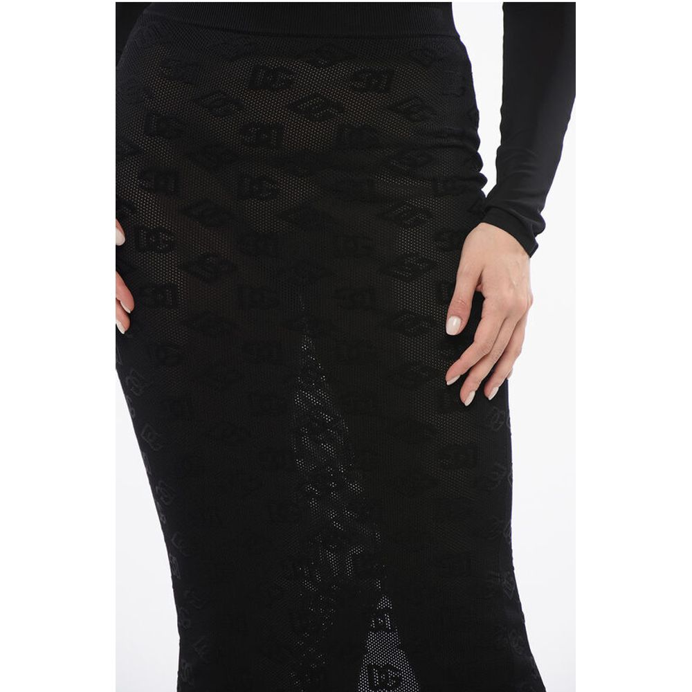 Stretchy Pencil Skirt with Monogram