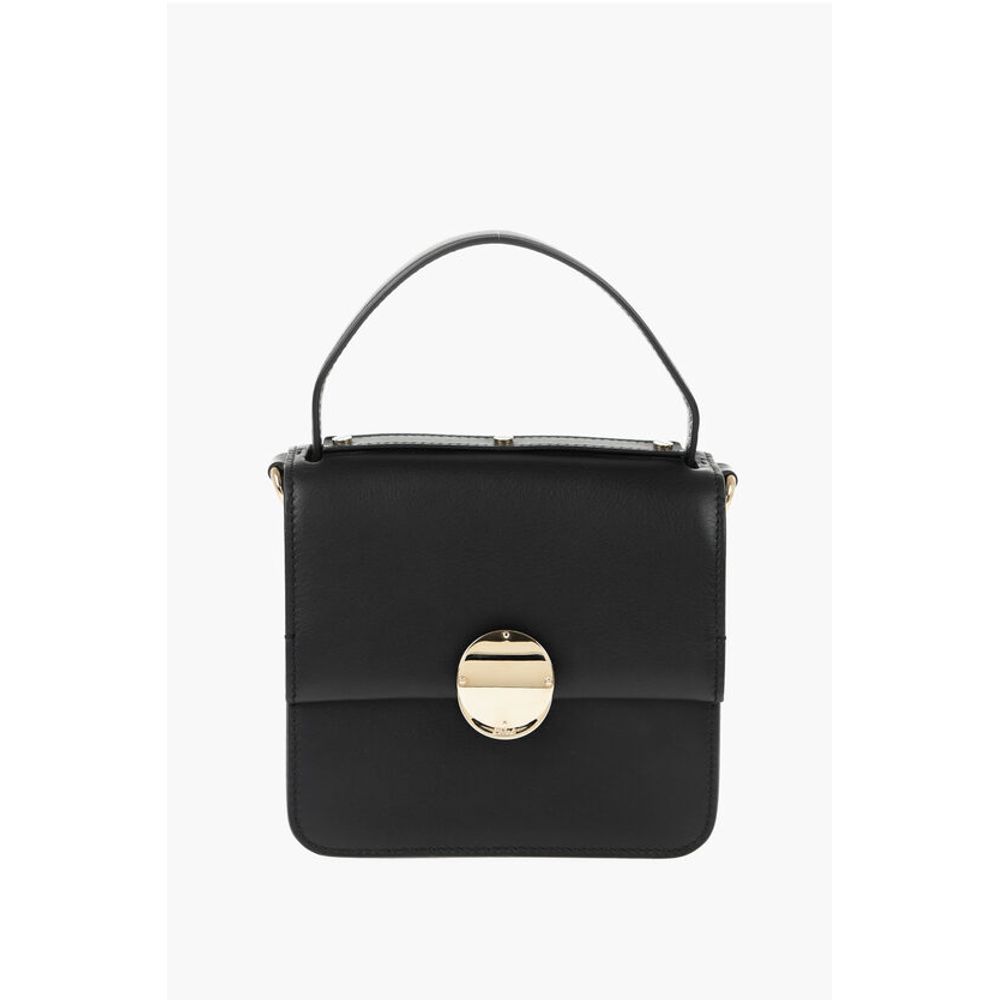 Leather Crossbody Bag with Golden-Effect Chain