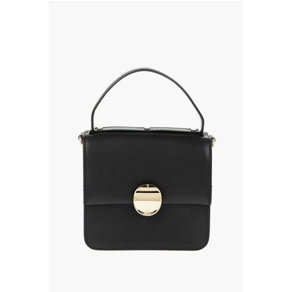 Leather Crossbody Bag with Golden-Effect Chain