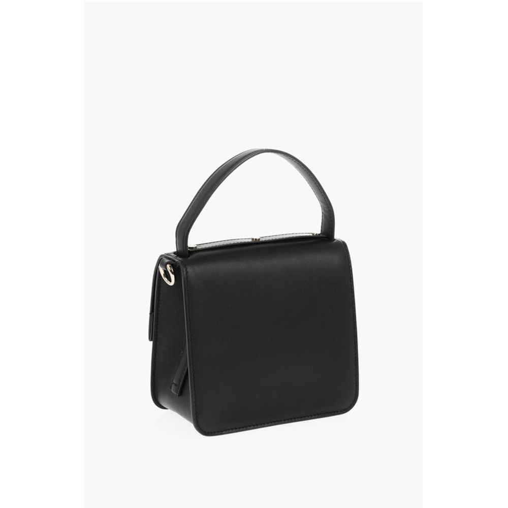 Leather Crossbody Bag with Golden-Effect Chain