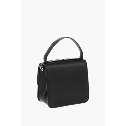 Leather Crossbody Bag with Golden-Effect Chain