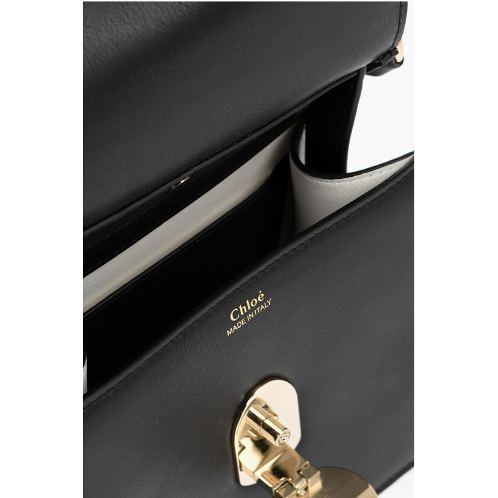 Leather Crossbody Bag with Golden-Effect Chain