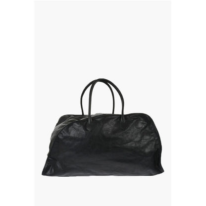 Solid Color Leather SHIELD Duffle Bag