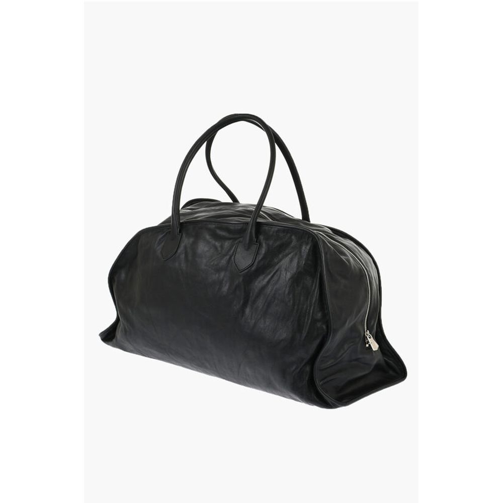 Solid Color Leather SHIELD Duffle Bag