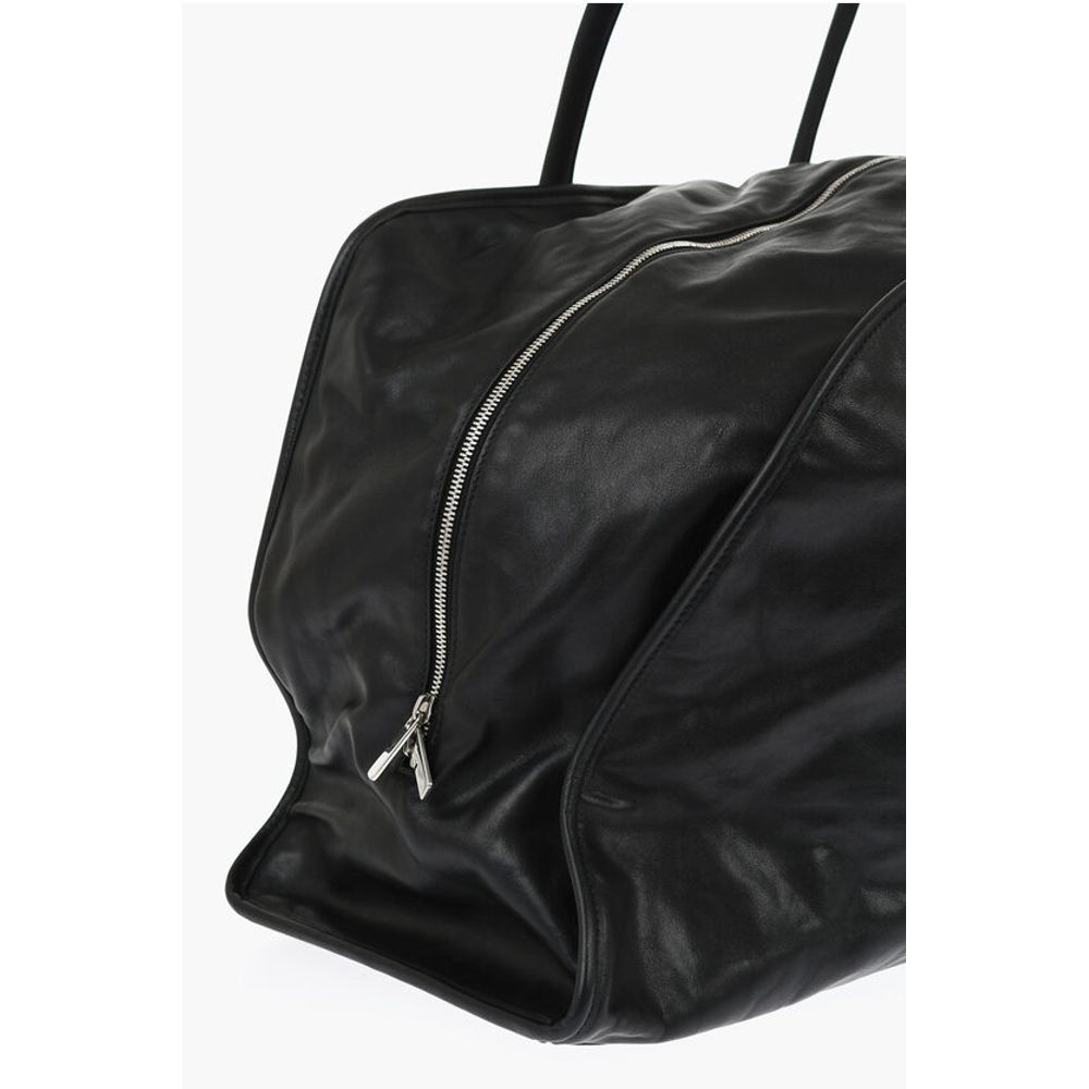 Solid Color Leather SHIELD Duffle Bag
