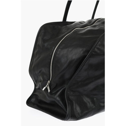 Solid Color Leather SHIELD Duffle Bag