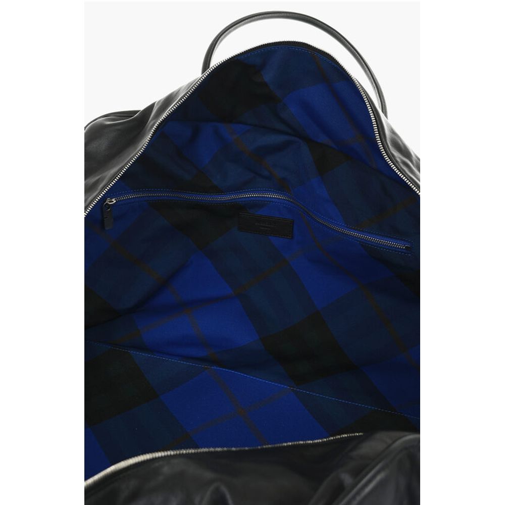 Solid Color Leather SHIELD Duffle Bag