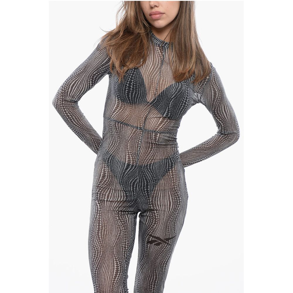CARDI B Long Sleeved See-Through Jumpsuit