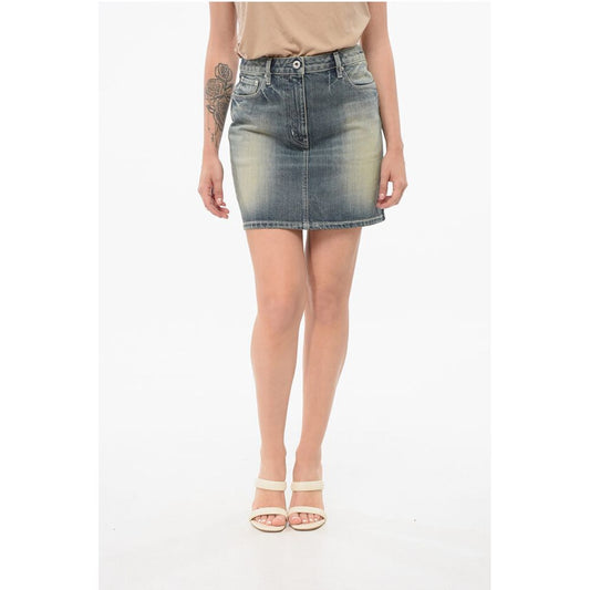 Vintage Washed Denim Miniskirt