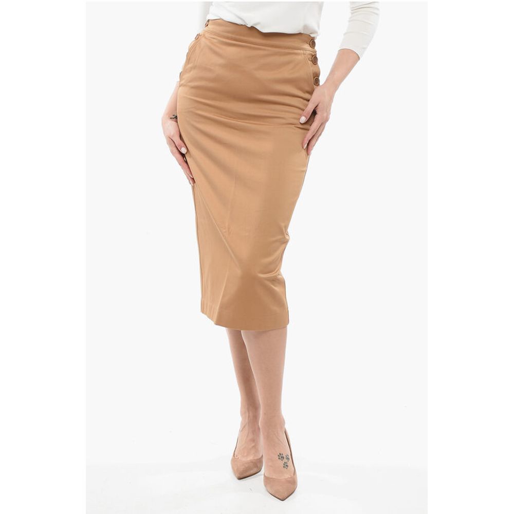 SFILATA Side Buttoned CRESTA Cotton A-Line Skirt