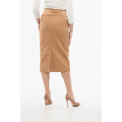 SFILATA Side Buttoned CRESTA Cotton A-Line Skirt