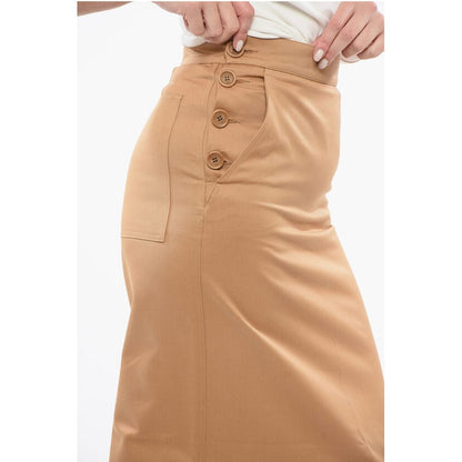 SFILATA Side Buttoned CRESTA Cotton A-Line Skirt