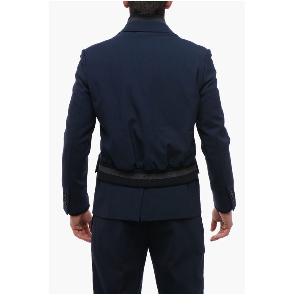 Tech Wool HYBRID Blazer with Bomber Details