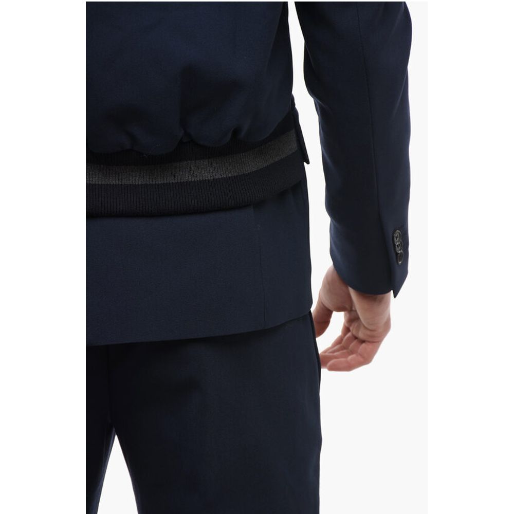 Tech Wool HYBRID Blazer with Bomber Details
