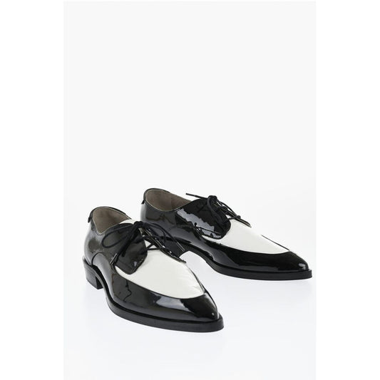 Vinyl Two-Toned Leather Derby Shoes