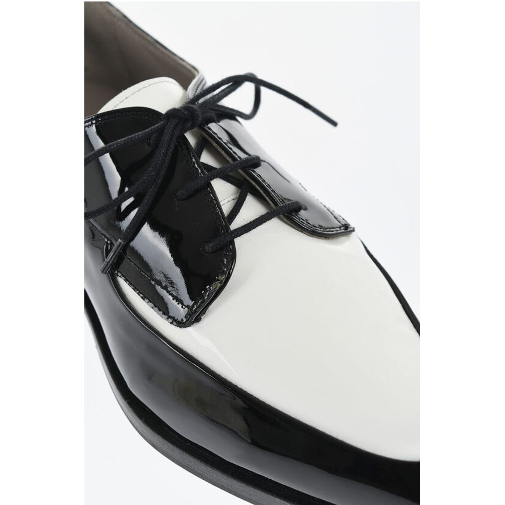 Vinyl Two-Toned Leather Derby Shoes